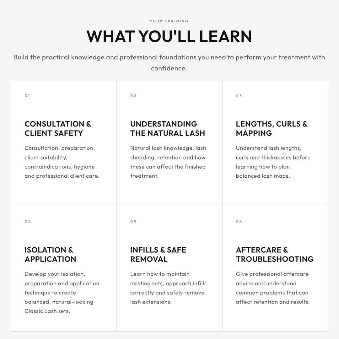 Classic Lash Extensions Course