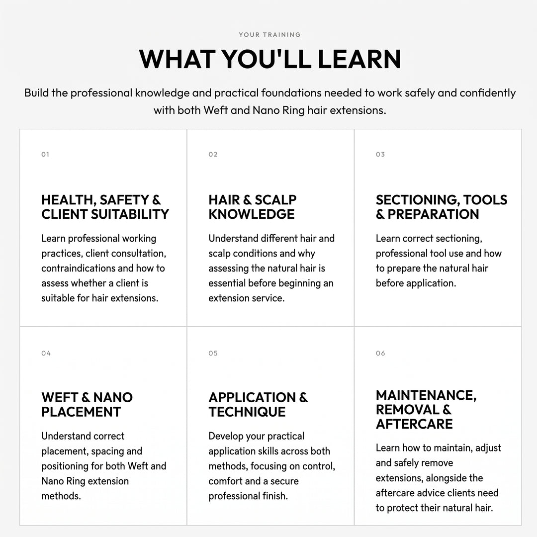Hair Extensions Training – Weft &amp; Nanos
