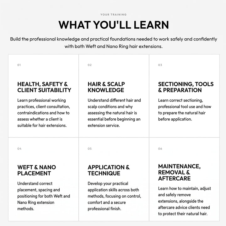 Hair Extensions Training – Weft &amp; Nanos
