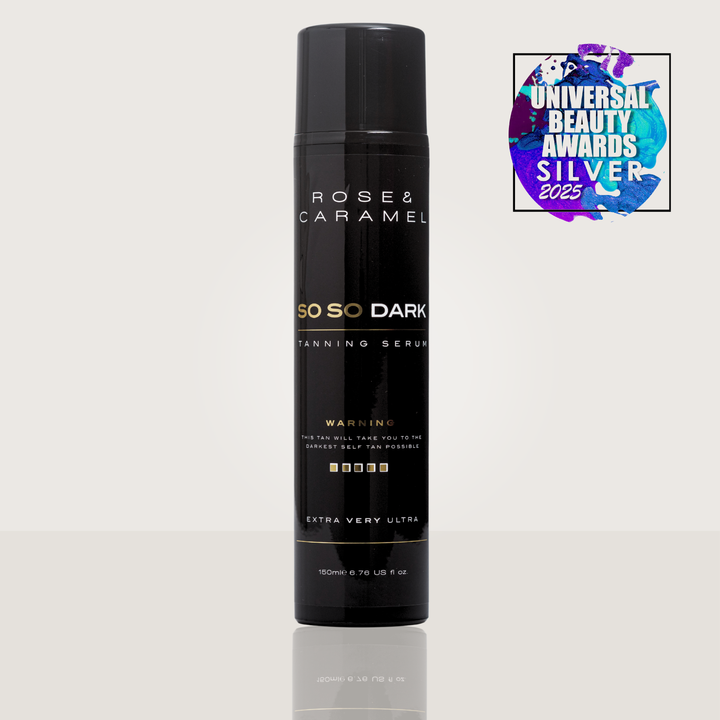 So so dark, darkest self tan, tanning serum, hydrating tan, flawless tan, ultra dark self tan, skincare in self tan, UK&