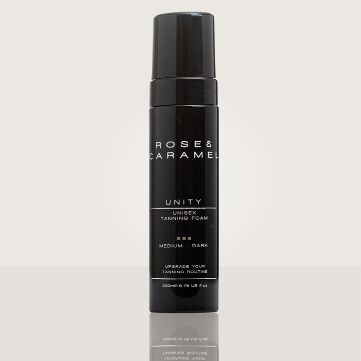 tanning foam, fake tan, unisex tanning foam, deep brown fake tan, fake tan guy
